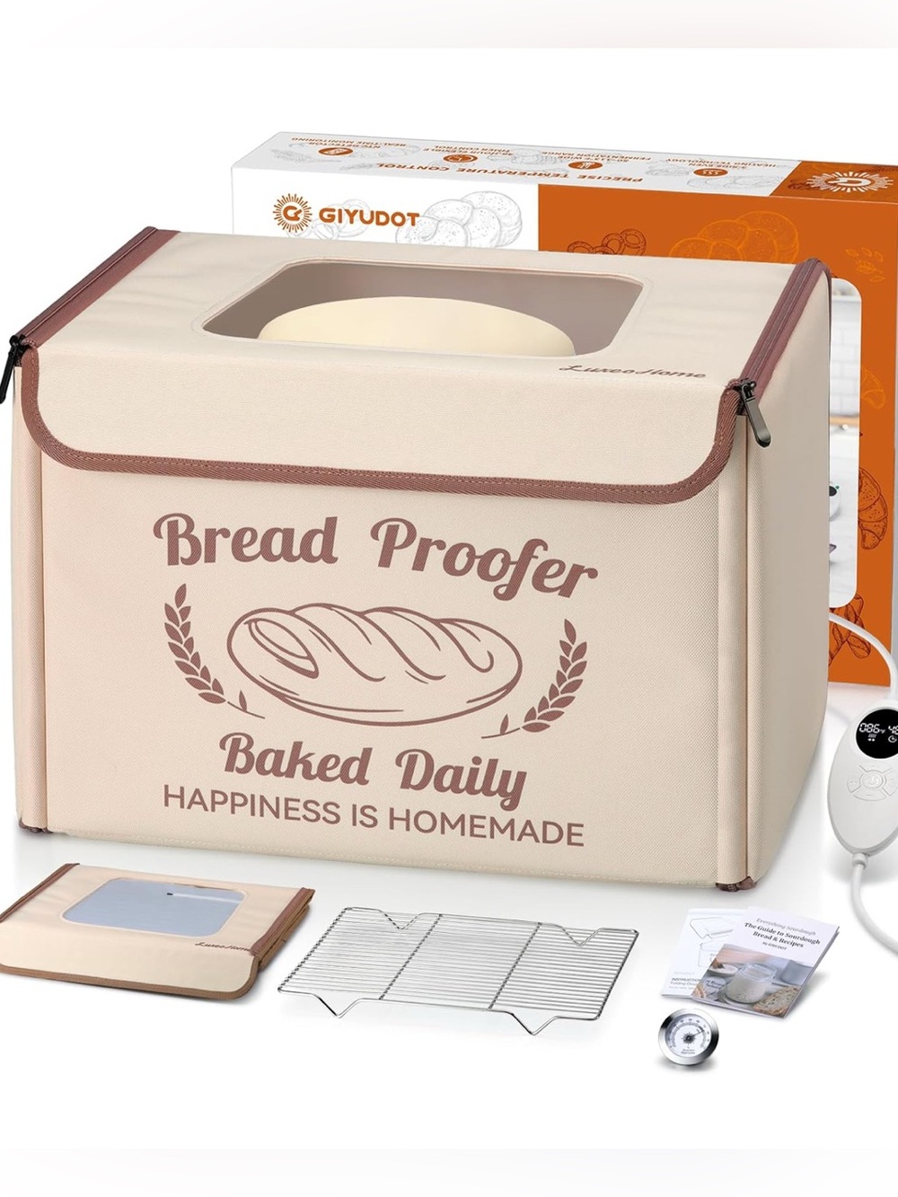 Folding bread proofing box with 50-113f temp control & 48h timer size large new